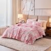 Pink tie-dye plush duvet cover set