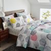 Colorful abstract circle print bedding set