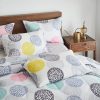 Colorful abstract circle print bedding set