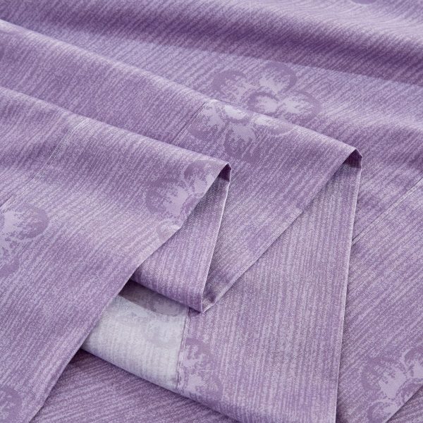 Purple rose floral print bedding set