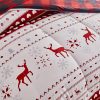 Christmas reindeer and snowflake print bedding set