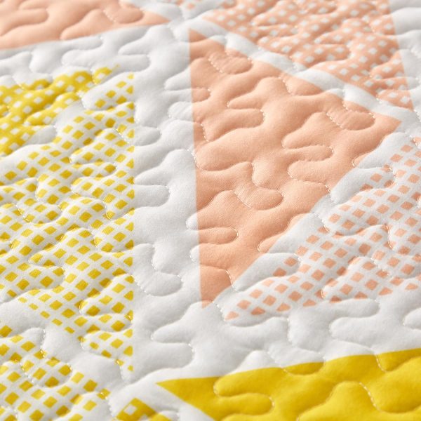 Modern patchwork striped duvet cover set