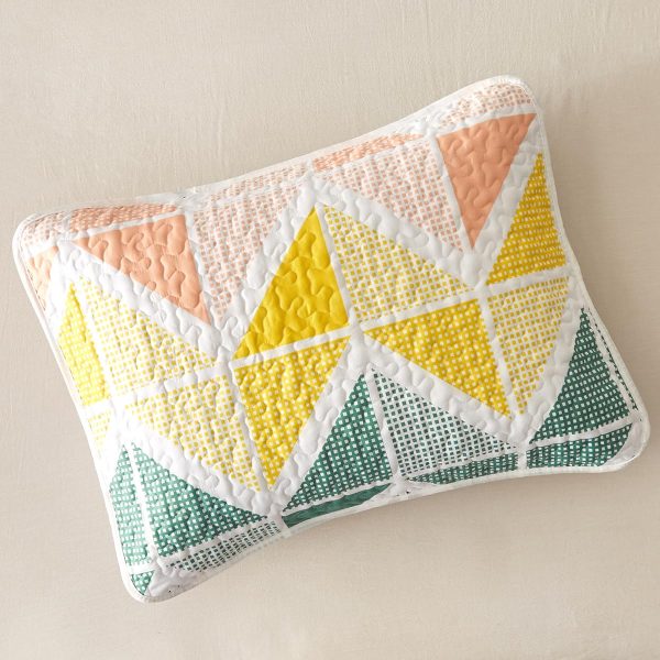 Modern patchwork striped duvet cover set