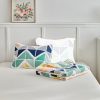 Modern patchwork striped duvet cover set