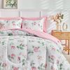 Romantic Countryside Pink Rose Floral Print Set