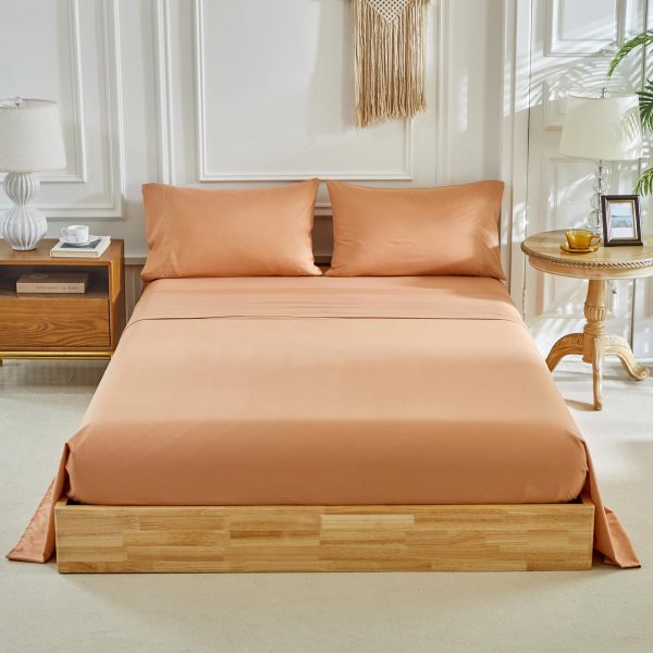 Peach-colored polka dot print set