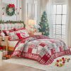 Red plaid and festive print patchwork
