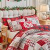 Red plaid and festive print patchwork