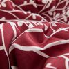 Burgundy and white botanical branch bedding set