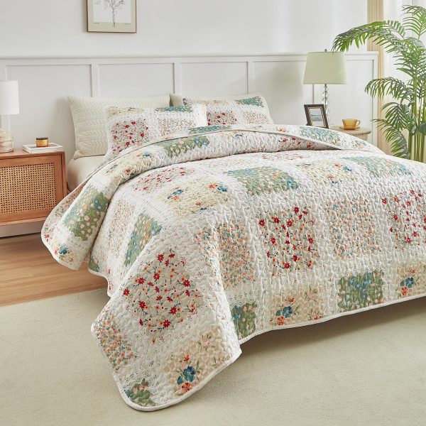 Patchwork floral duvet cover set