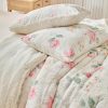 Soft and fluffy floral pattern wool duvet cover set